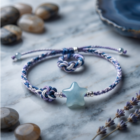 Blue Star Cord Bracelet