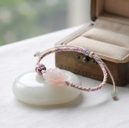 Lotus Blossom Cord Bracelet