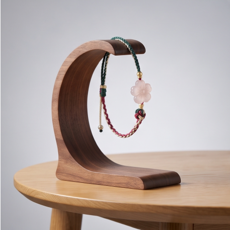 Pink Blossom Flower Cord Bracelet
